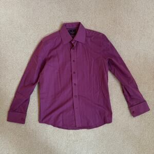 Marc Ecko Button-Down Shirt Men Medium NWT Red Purple